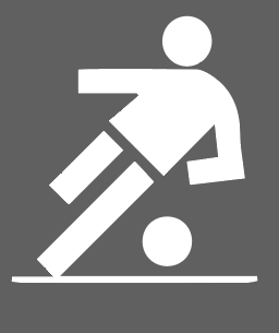 Player running slanted with the ball 